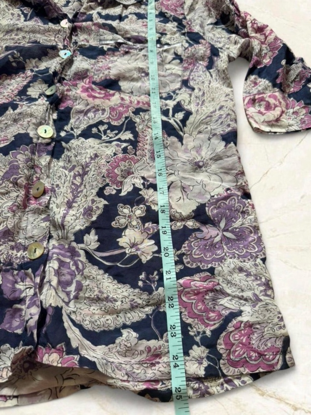 Papinelle Purple Floral Silk Blend Pajama Set size small - Picture 4 of 13
